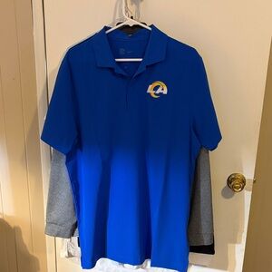 NikeNFL los ángeles Rams Men's Royal Blue Polo Shirt